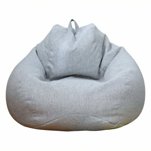AUQ Bean Bag Cover,Sturdy Threadwork Bean Bag Chair Cover,Generous Space Bean Bag Storage,Gray1