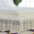 thumbnail image 1 of AUQ Bed Skirt Full Wrap Ruffle Bed Fits Beds Wrap Around Bed Skirt 180*200+45, 1 of 3