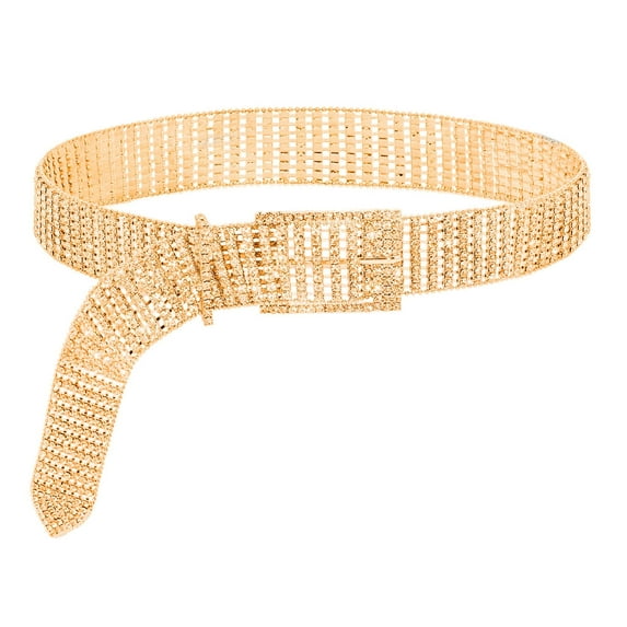 AUQ Belt,Bold & Sexy Design Belts for Women,Exquisite Rhinestone Decoration Western Outfit for Women,Gold,41in