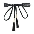 thumbnail image 1 of AUQ Belt,Fashionable Knot Design Belts for Women,Braided Fringe Elements Western Outfit for Women,Black,61in, 1 of 2