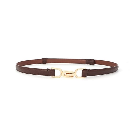 AUQ Belt,Fashionable and Simple Design Belts for Women,White Versatile Color Western Outfit for Women,Coffee,36in