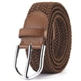 thumbnail image 1 of AUQ Belt,Flexible Woven Elastic Design Belts for Women,Sturdy Canvas Material Western Outfit for Women,Darkbrown,42in, 1 of 2