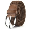 thumbnail image 1 of AUQ Belt,Flexible Woven Elastic Design Belts for Women,Sturdy Canvas Material Western Outfit for Women,Darkbrown,42in, 1 of 2
