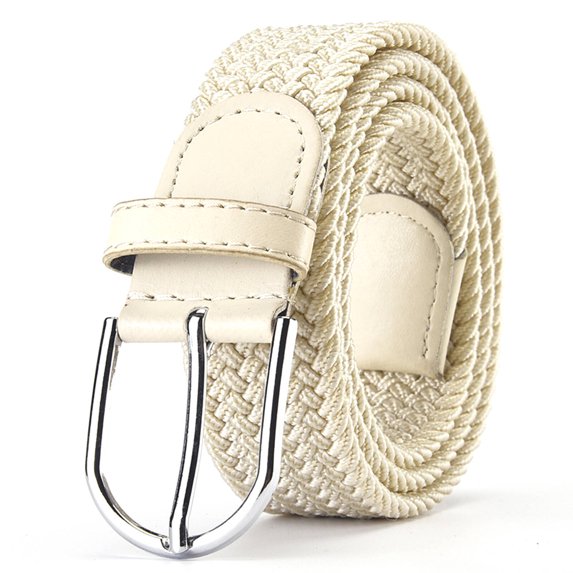 AUQ Belt,High Elastic Weaving Design Belts for Women,Unisex Versatile Style Hole-Free Pin Buckle Structure Western Outfit for Women,42In