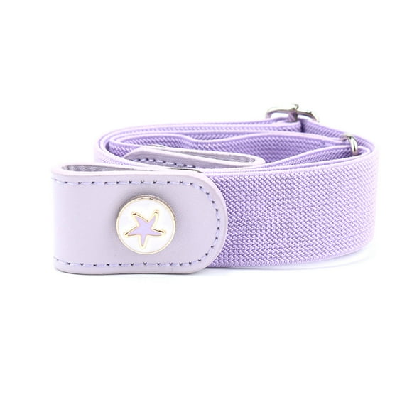 AUQ Belt,Invisible and Seamless Design Belts for Women,Student-Friendly Convenience Western Outfit for Women,Purple,Star