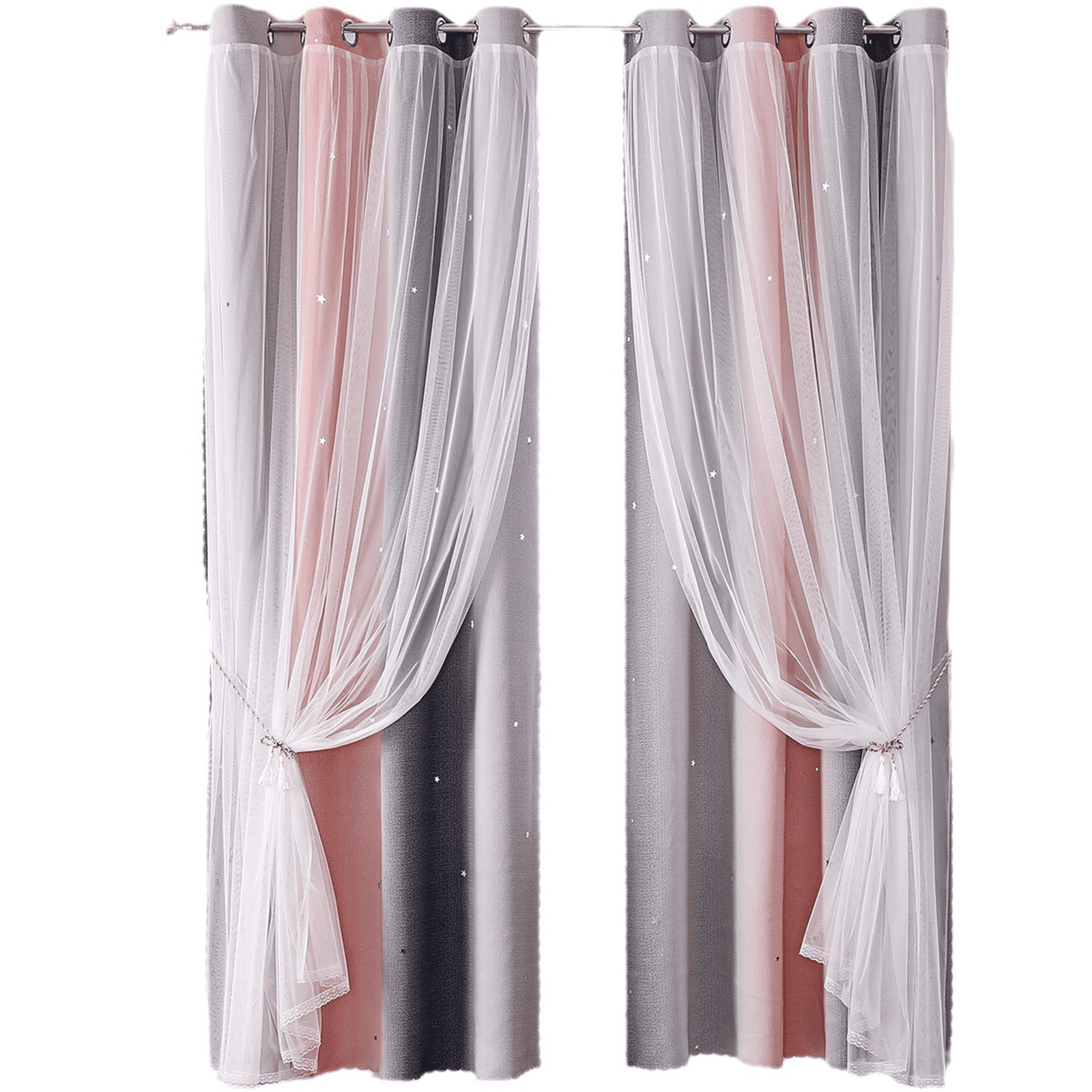 AUQ Blackout Curtains Cute Blackout Curtains for Bedroom and Living ...