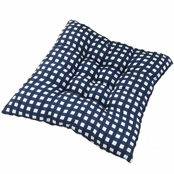 AUQ Buffalo Plaid Chair Cushion, 15.75"X 15.75", Soft Polyester Cotton Chair Pads