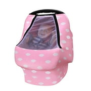 AUQ Car Seat Cover for Baby with Breathable Peep Window, Stretchy Infant Car Canopy