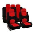 thumbnail image 1 of AUQ 3Pcs Car Seat Covers,Fabric Front Seat Covers,Seat Cover,Red, 1 of 3