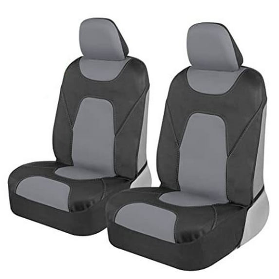 AUQ 2Pcs Car Seat Covers,Polyester Automotive Seat Covers & Accessories,Carseat Cover,Gray