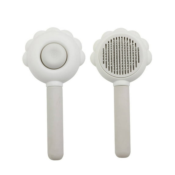 BESTSKY 2PCS Cat Brush,Polished Steel Needle Dog Brush,Deep-Root Fur Care Cat Stuff,White