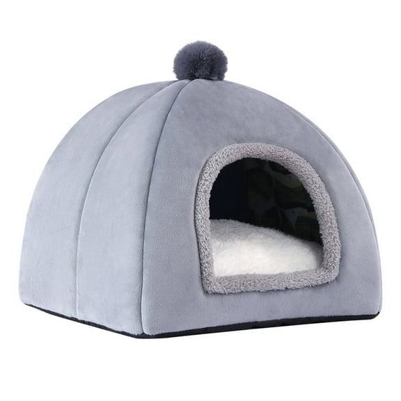 AUQ Cat Bed Cave,Secure Design Cat Sleeping Bag,Cozy Cat Beds for Indoor Cats,Gray