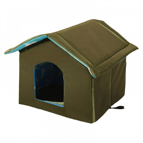 AUQ Cat Beds,Outdoor Cat Bed,Pet Bed,Dark Green,13.78*12.99*11.81in