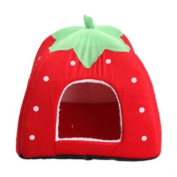 AUQ Cat Beds for Indoor Cats,Comfortable and Removable Cushion Cat Bed,Ideal for Senior Pets with Joint Support Pet Bed,Red,M