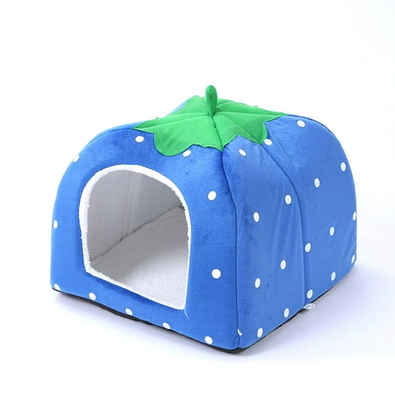 AUQ Cat Beds for Indoor Cats,Convenient Foldable Design for Travel Cat Bed,Perfect for Relaxing and Joint Support Pet Bed,XS,Dark Blue