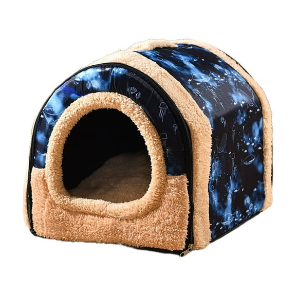 AUQ Cat Beds for Indoor Cats,Soft Warm for Ultimate Comfort Cat Bed,Unique Stable Design Pet Bed,M