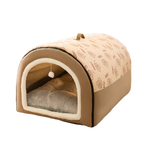 AUQ Cat Beds for Indoor Cats,Two-in-One Design for Flexible Comfort Cat Bed,Stylish and Functional Design Pet Bed,L