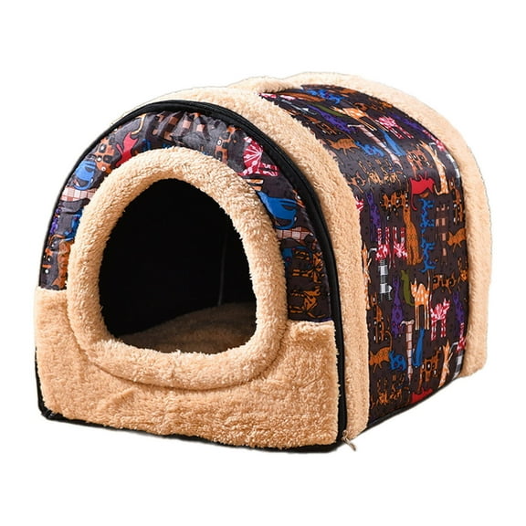 AUQ Cat Beds for Indoor Cats,Weatherproof Protection for Your Cat Bed,Indoor & Outdoor Versatility Pet Bed,L