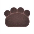 thumbnail image 1 of AUQ Cat Litter Mat Easy to Fold Cat Food Mat Soft Touch Cat Mat for Litter Box Eco-Friendly Material Brown Paw Prints, 1 of 4