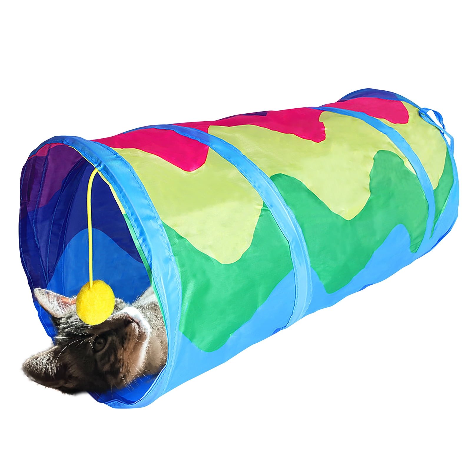 AUQ Cat Tunnels for Indoor Cats ,Colorful Interactive Cat Toy ,Cat