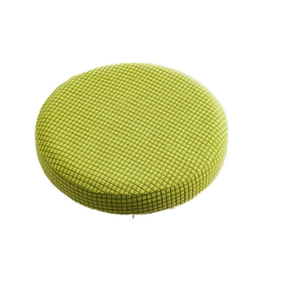 AUQ Chair Seat Covers,Soft Furniture Covers,Washable Sofa Covers for Easy Care,Practical Bar Stool Covers for Living Room,Green and yellow,(diameter-thickness 30-40cm)