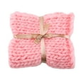 thumbnail image 1 of AUQ Chunky Knitted Thick Soft Blankets Hand Yarn Bulky Knit Throw Sofa Bed Blankets, 1 of 7