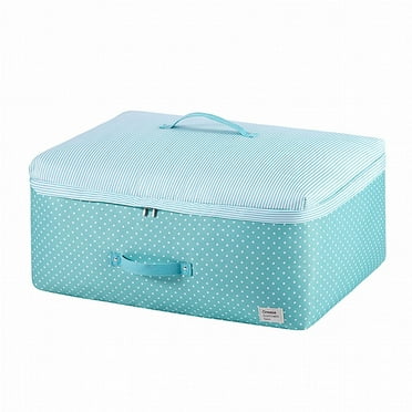 AUQ Closet Storage Bins,Under-Bed Storage Zippered Storage Bags,Space Saving Quilt Bag,Red,41*27*21cm,Polyester