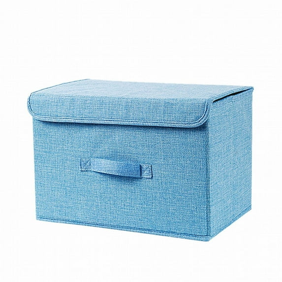 AUQ Clothes Storage,Cartoon Dinosaur Design Blanket Storage,Bright Colors Storage and Organization,Navy,26*20*16cm,Cotton and linen + PP board