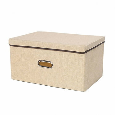AUQ Clothes Storage,Multifunctional Storage Blanket Storage,Store Books Storage and Organization,Beige,38*25*25cm,Fabric
