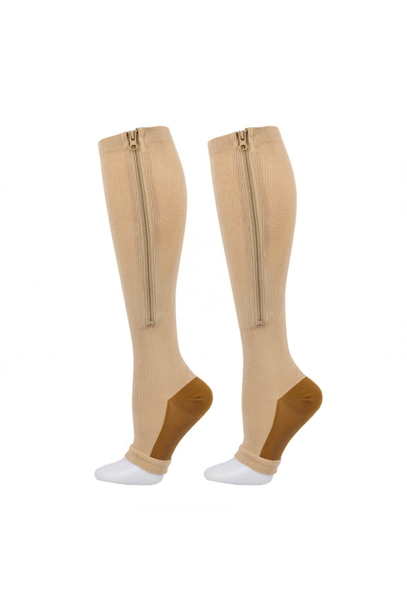 Compression Socks,Zipper Design Compression Socks Men,Compression Stockings for Women,L/XL