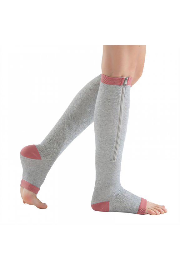 AUQ Compression Socks,Shaping Effect Compression Socks Men,Breathable and Sweat-Wicking Compression Stockings for Women,Gray,S/M