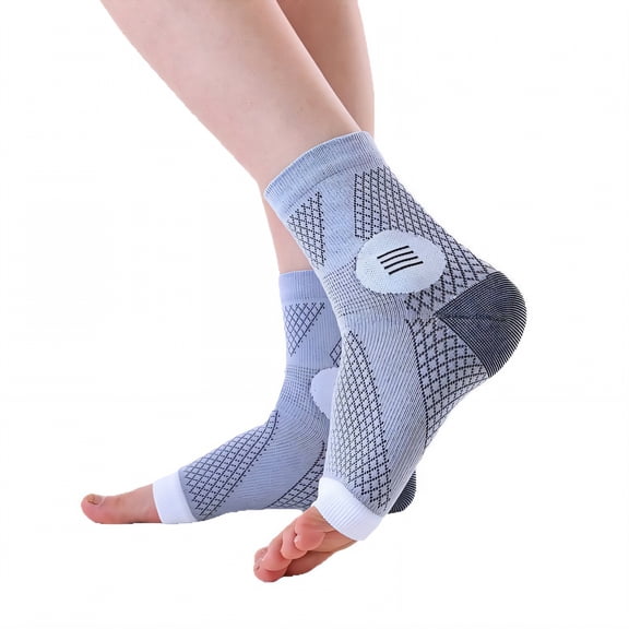 AUQ Compression Socks,Suitable for Multiple Occasions Compression Socks Men,Relieves Exercise Fatigue Compression Stockings for Women,Gray,L/XL