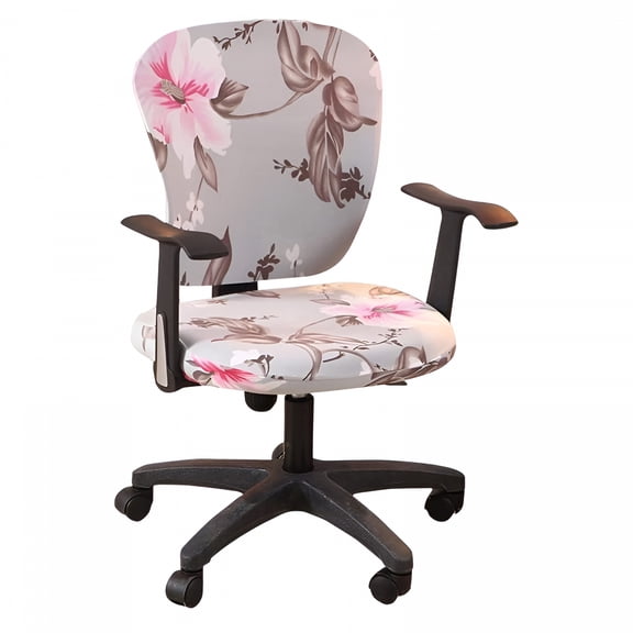 AUQ Computer Office Chair Covers,Soft Fit Universal Desk Rotating Chair Slipcovers,Removable Washable Anti-Dust Spandex Chair Protector Cover,Office Chair Covers,Desk Chair Cover,Style 3