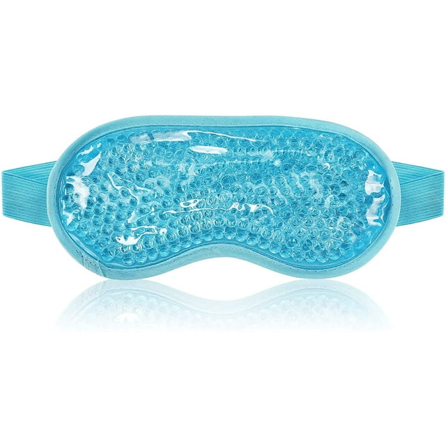 AUQ Cooling Gel Ice Eye Mask, Reusable Hot Cold Pack Compress for