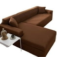 thumbnail image 1 of AUQ Couch Cover Easy-To-Use Cover That Perfect for Busy Homes L Shaped Couch Cover,Coffee, 1 of 5