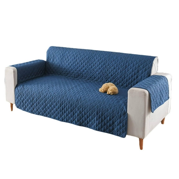 AUQ Couch Cover Polyester Couch Covers Couch Sofa Pet Friendly Soft to Touch Sofa Cover Easy to Clean Sofa Covers Washable Blue