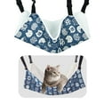 thumbnail image 1 of AUQ Cozy Cat Hammock with Soft Plush Lining,Double-Sided Kitten Bed,Stylish Hanging Cats Hammock,13.7”x21”,Dark Blue, 1 of 4