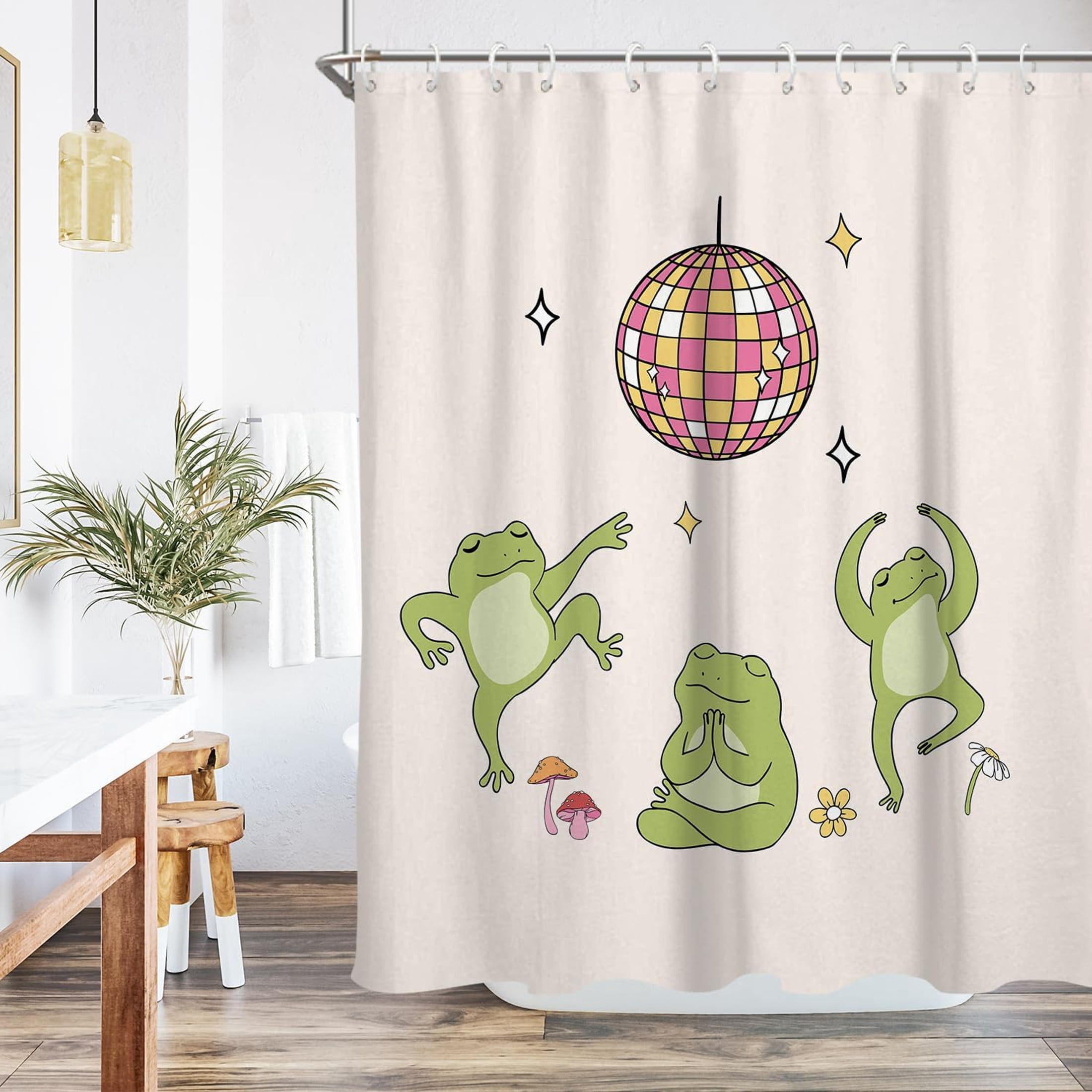 AUQ Cute Funny Shower Curtain Extra Long Xl Large Kids Frog Fun Animal ...
