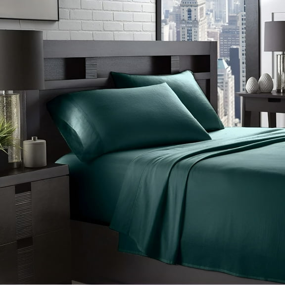 AUQ Deep Pocket Fitted Flannel Sheet - 100% Cotton - Fully Elastic