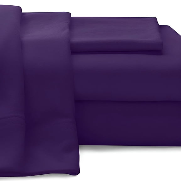 AUQ Deep Pocket Fitted Flannel Sheet for - 100% Cotton - Fully Elastic