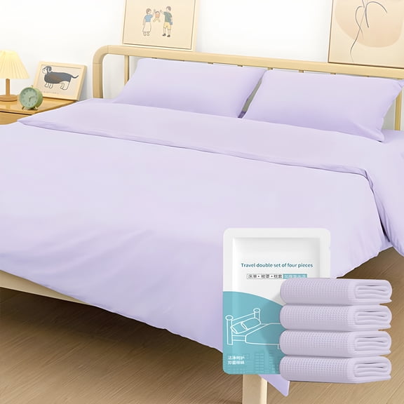 AUQ Disposable Bed Sheet Queen Size, Travel Fitted Sheet for Hotel Camping