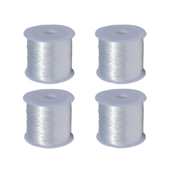 AUQ Diy Knitting 0.6Mm Elastic String, Stretchy Bracelet String Crystal String Bead Cord for Bracelet, Beading and Jewelry Making 50M