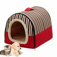thumbnail image 1 of AUQ Dog Beds & Furniture,Semi-Enclosed Design Cat Bed,Outdoor Cat Bed,Red,14.57*12.60*11.81in, 1 of 5