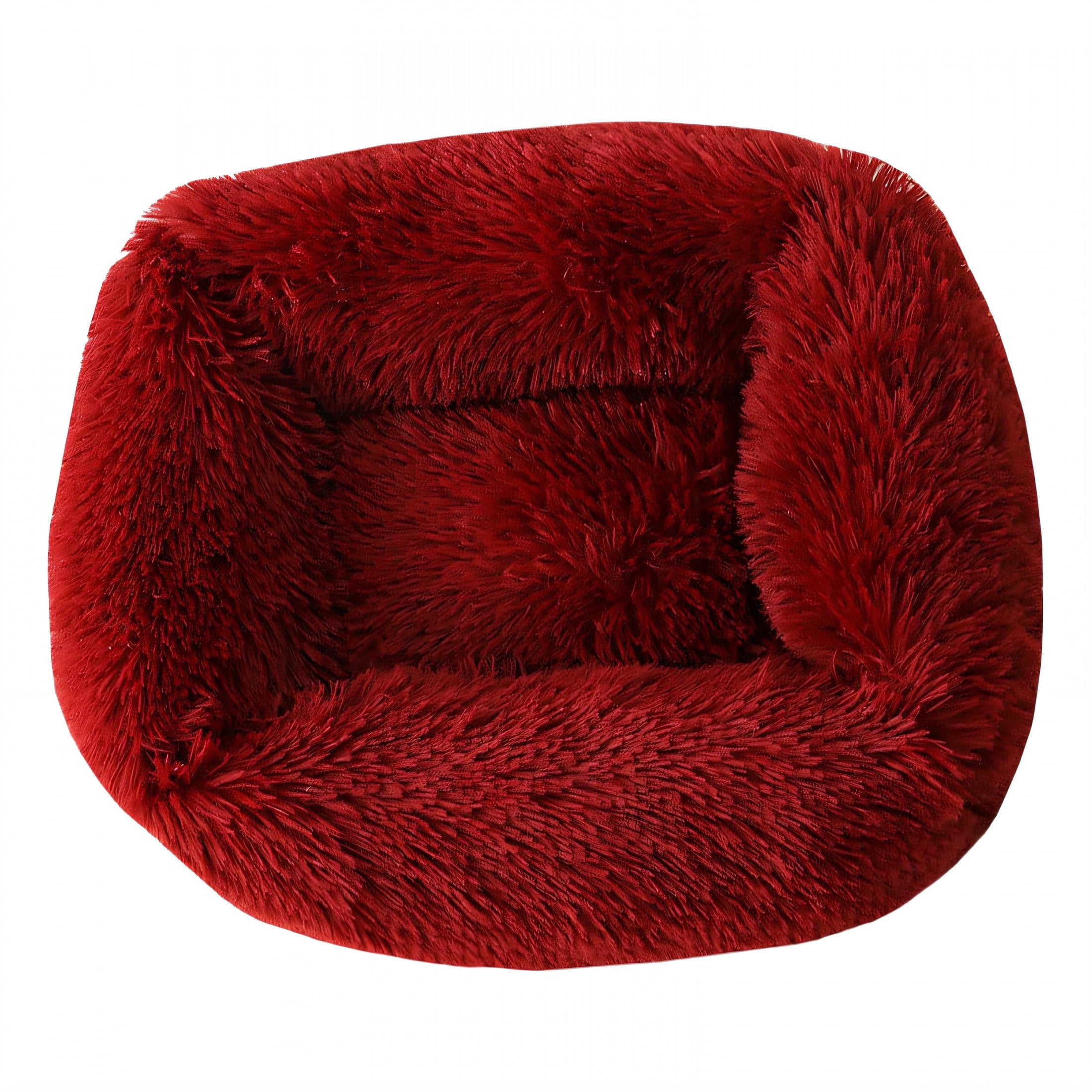 AUQ Dog Beds & Furniture,Plush Outdoor Cat Bed,Waterproof Dog Bed,Wine Red,31.50*25.59*7.09in