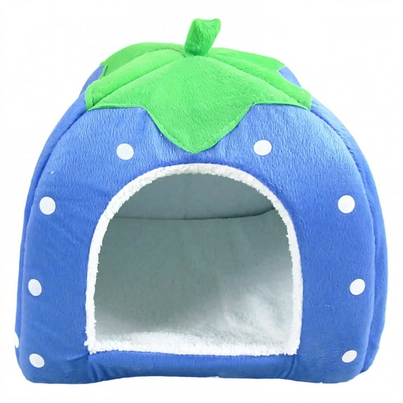 AUQ Dog Beds & Furniture,Strawberry Pet Mat,Calming Dog Bed,Blue,10.24*10.24*10.24in