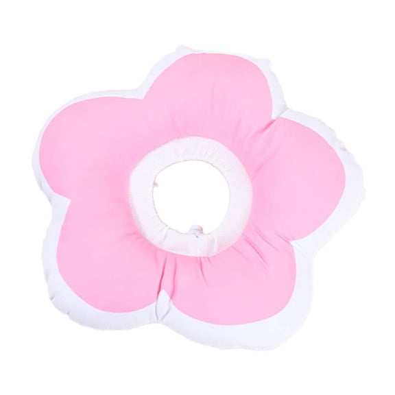 AUQ Dog Cone Fun Dog Cone Collar Soft Breathable Cat Cone,Pink&White,S