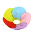 thumbnail image 1 of AUQ Dog Cone,Polyester Surface Calming Collar for Dogs,Inner Sponge Filling Dog Cone Collar,Rainbow,M, 1 of 2