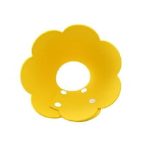 AUQ Dog Cone Restrictive Dog Cone Collar Anti-Lick Waterproof Cat Cone,Yellow,S