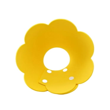 AUQ Dog Cone Restrictive Dog Cone Collar Anti-Lick Waterproof Cat Cone,Yellow,S