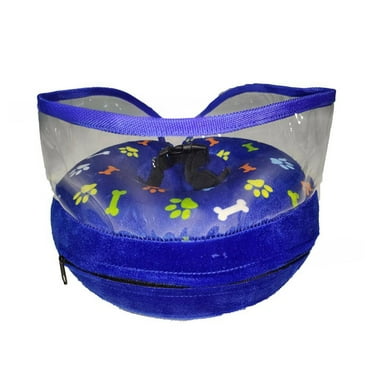 AUQ Dog Cone Soft Dog Cone Collar Anti-Lick Bite-Proof Cat Cone,Blue,M